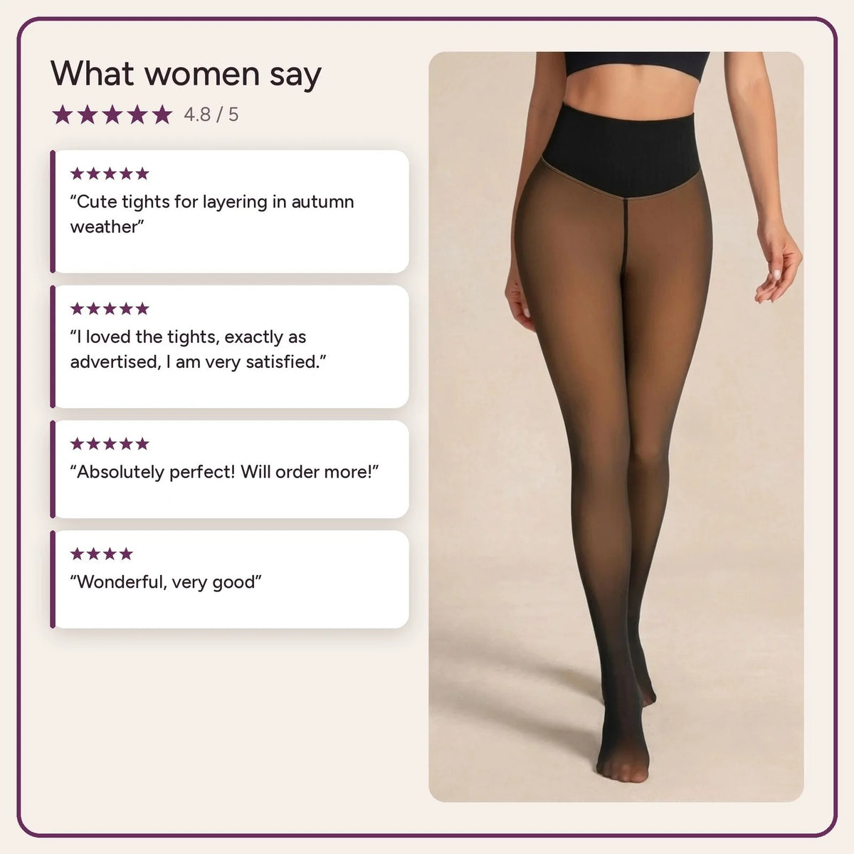 What women say about the fleece-lined tights