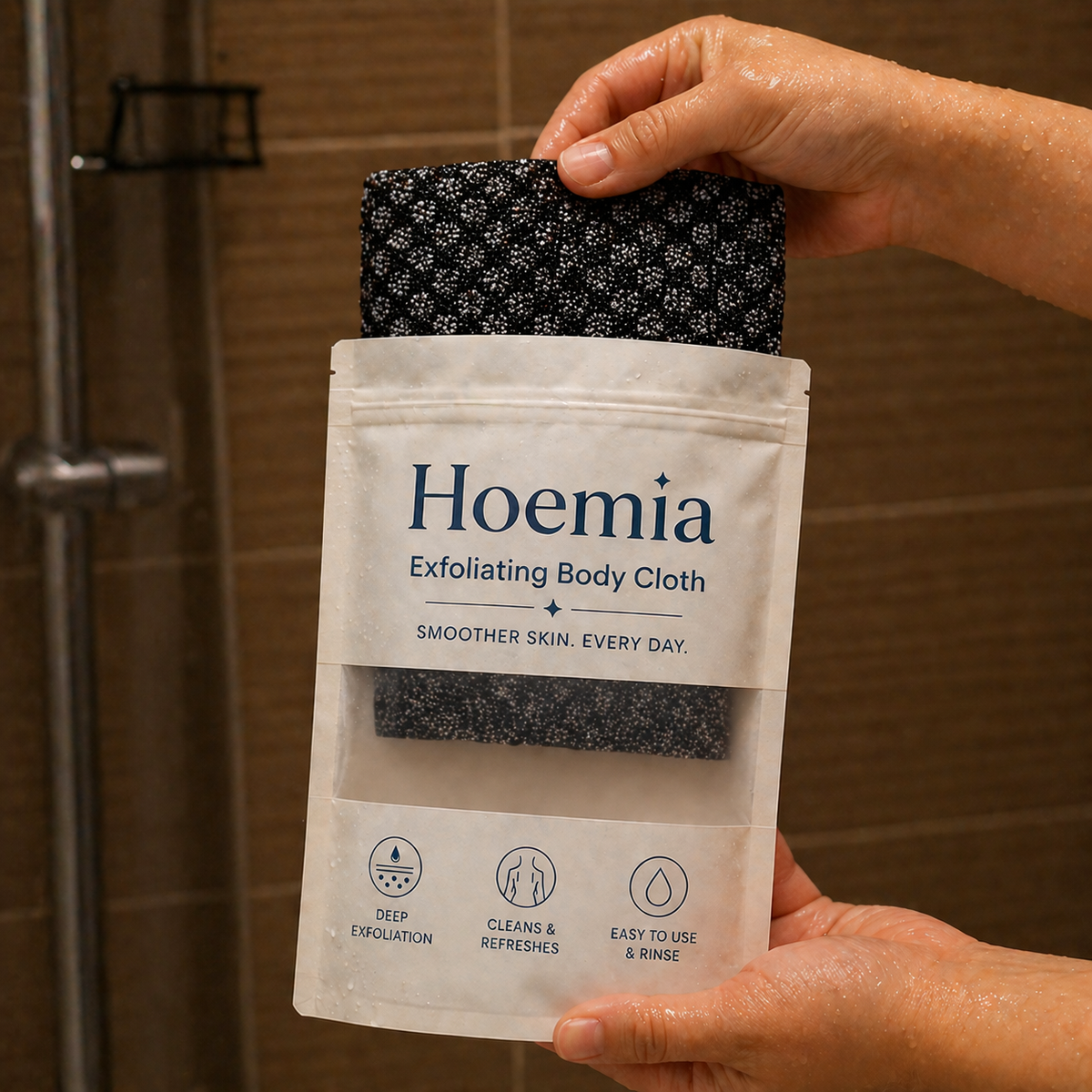 SkinPure™ exfoliating shower cloth