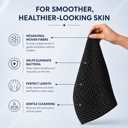 SkinPure™ exfoliating shower cloth