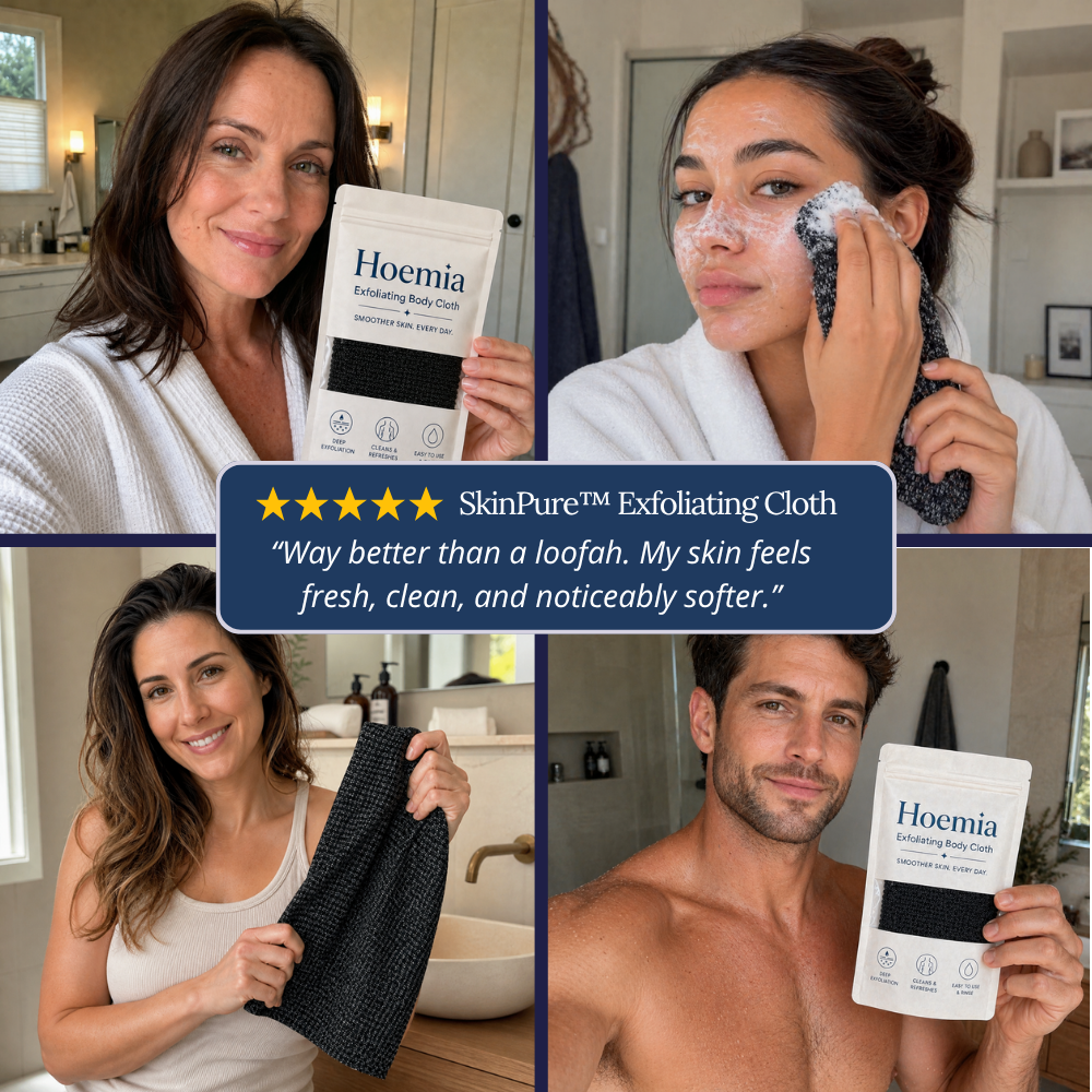 SkinPure™ exfoliating shower cloth