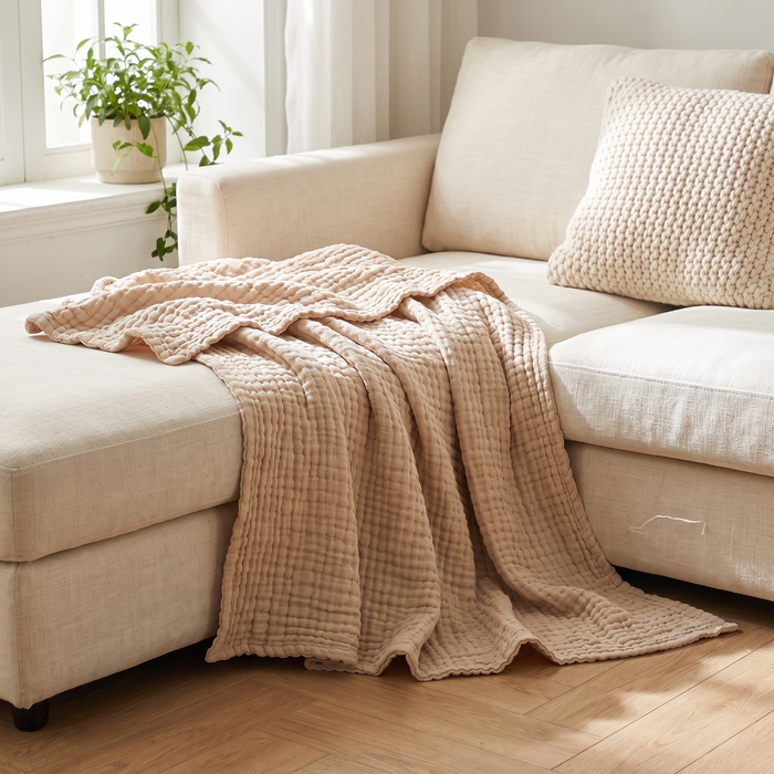 On the sofa