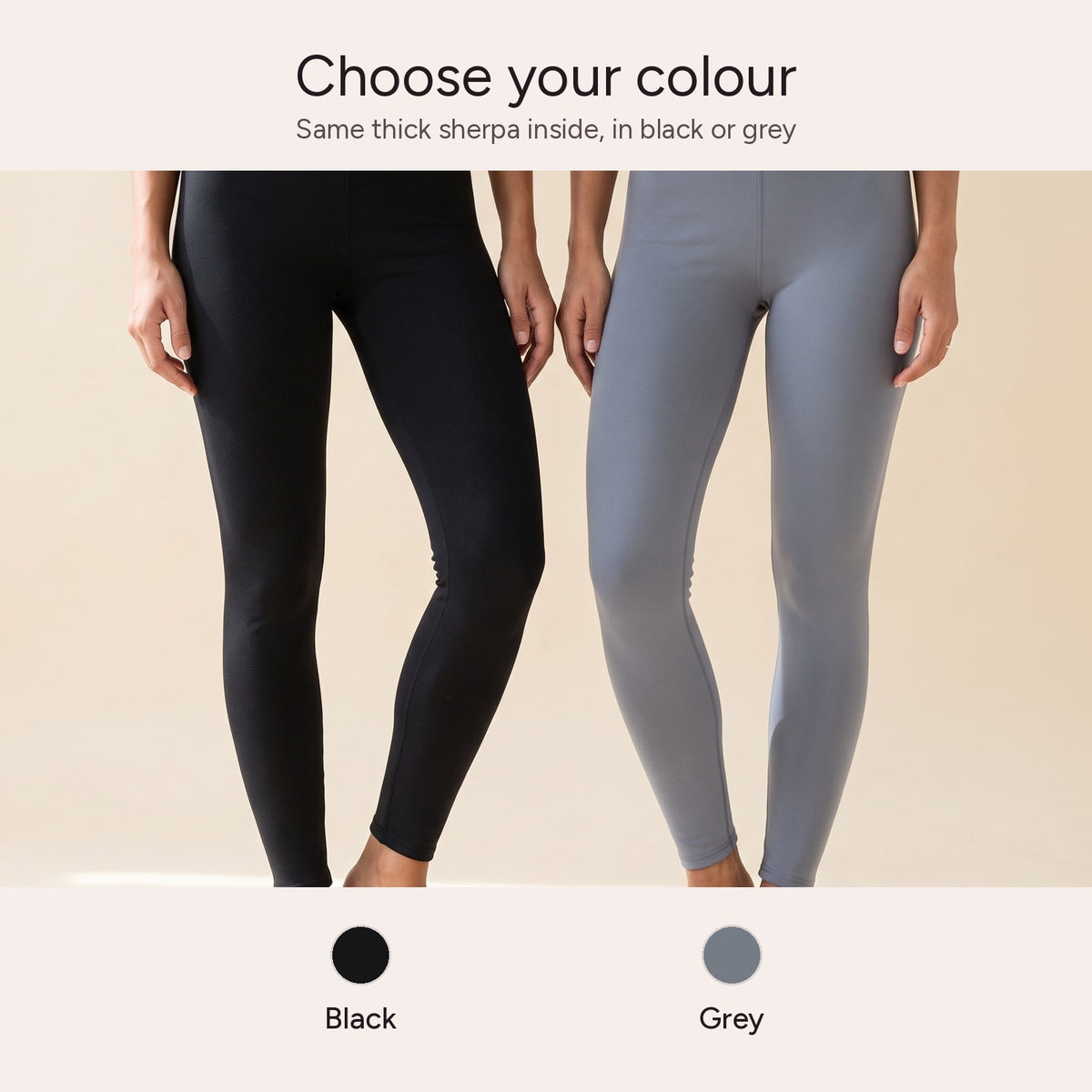 Choose your colour: black or grey