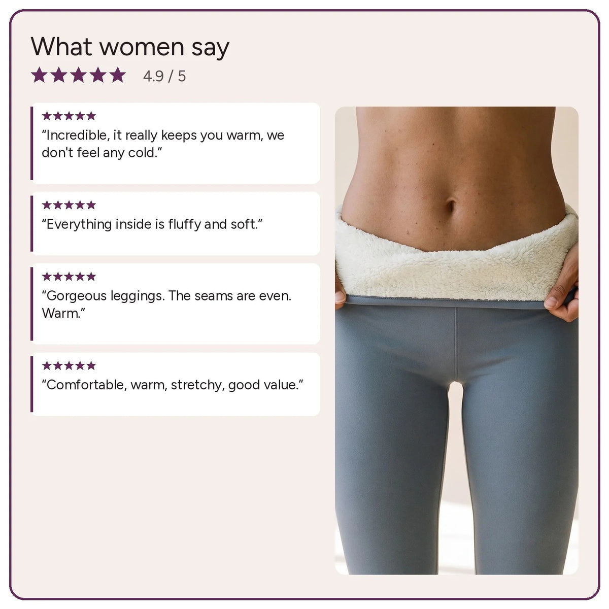 What women say about the fleece-lined leggings