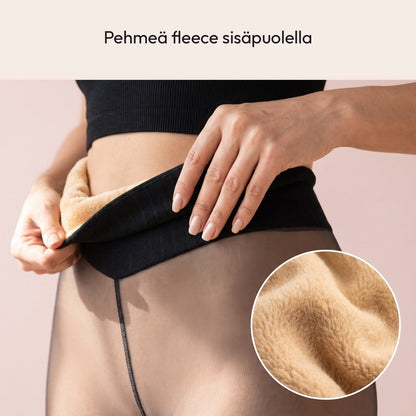Pehmeä fleece sukkahousujen sisäpuolella