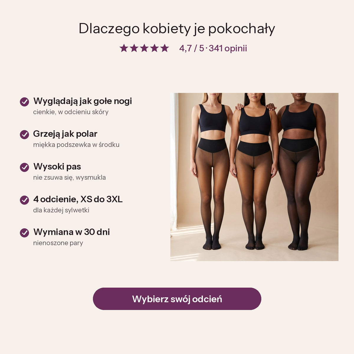 Dlaczego warto wybrać rajstopy z polarem Hoemia