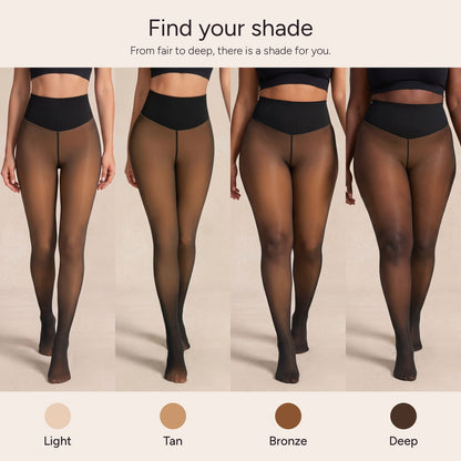 The four shades: Light, Tan, Bronze, Deep