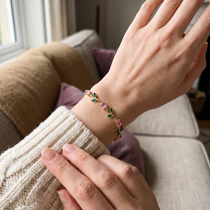 Tulip Bracelet worn on the wrist