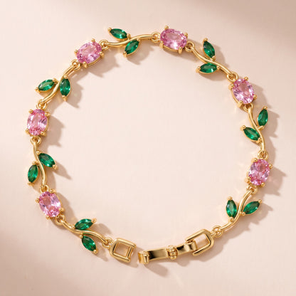 Pink & Green, gold
